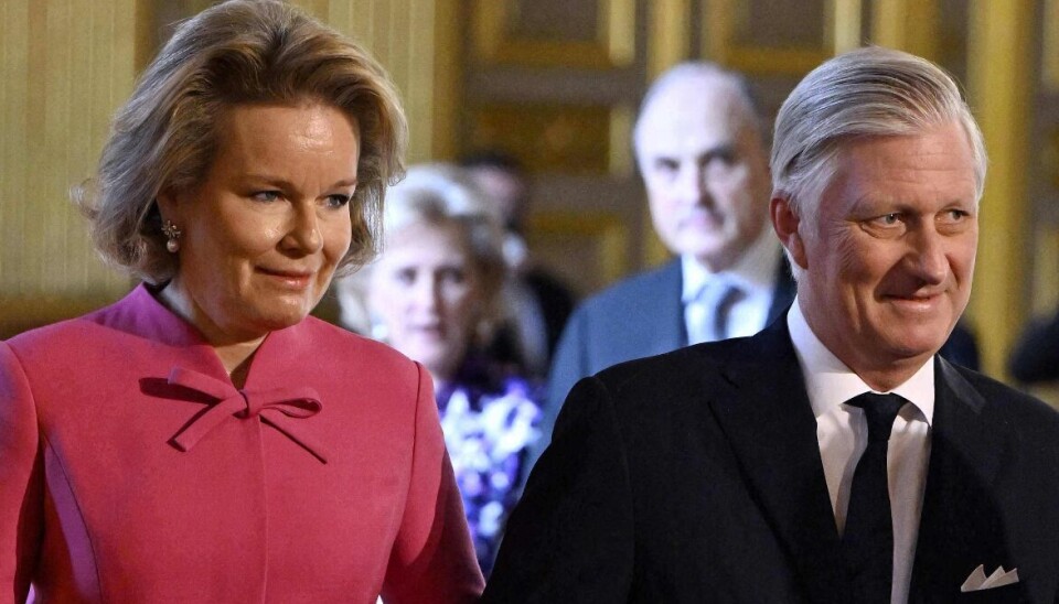 Belgiske ddronning Mathilde ses her sammen med sin mand, kong Philippe.