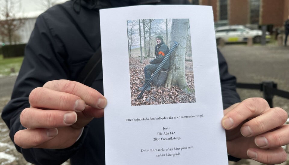 Salmehæftet til begravelsen af politikeren Peter Christensen.