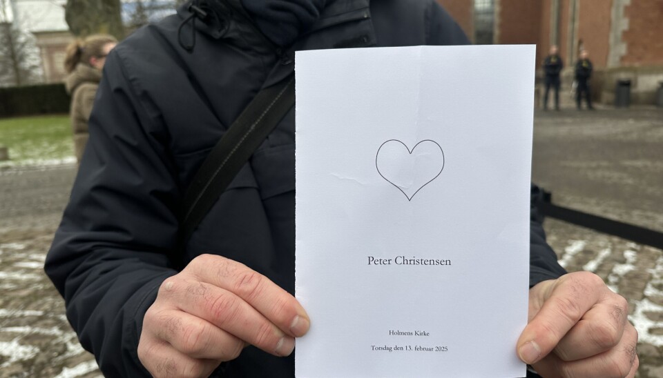 Salmehæftet til begravelsen af politikeren Peter Christensen.
