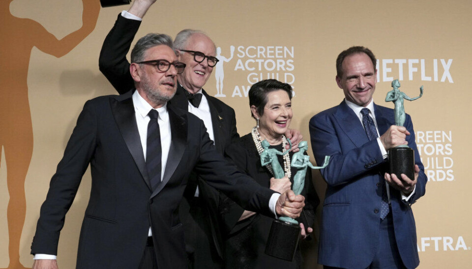 Sergio Castellitto, John Lithgow, Isabella Rossellini og Ralph Fiennes fra 'Conclave' til Screen Actors Guild Awards søndag.