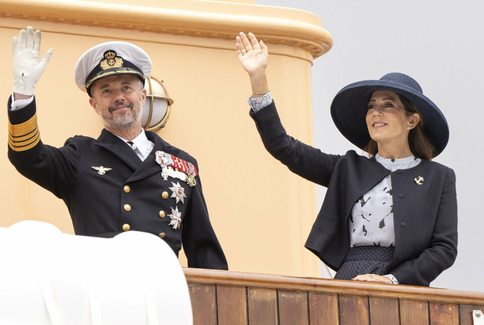 Sidste år tog kong Frederik og dronning Mary på deres første sensommertogt. Her besøgte kongeparret blandt andet Vejle, som det ses på billedet.