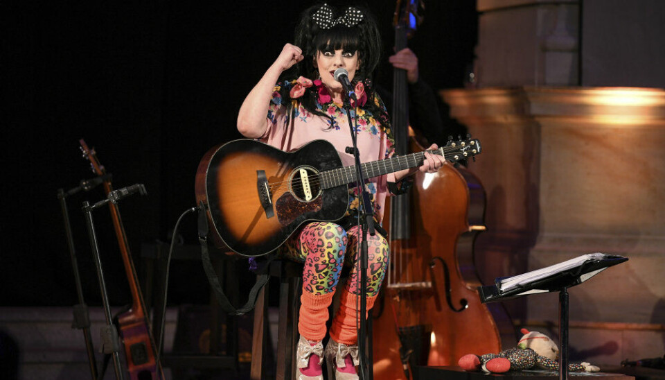 Nina Hagen fotograferet ved en af hendes seneste optrædener i 2018 ved en udstilling om tysk popmusik.