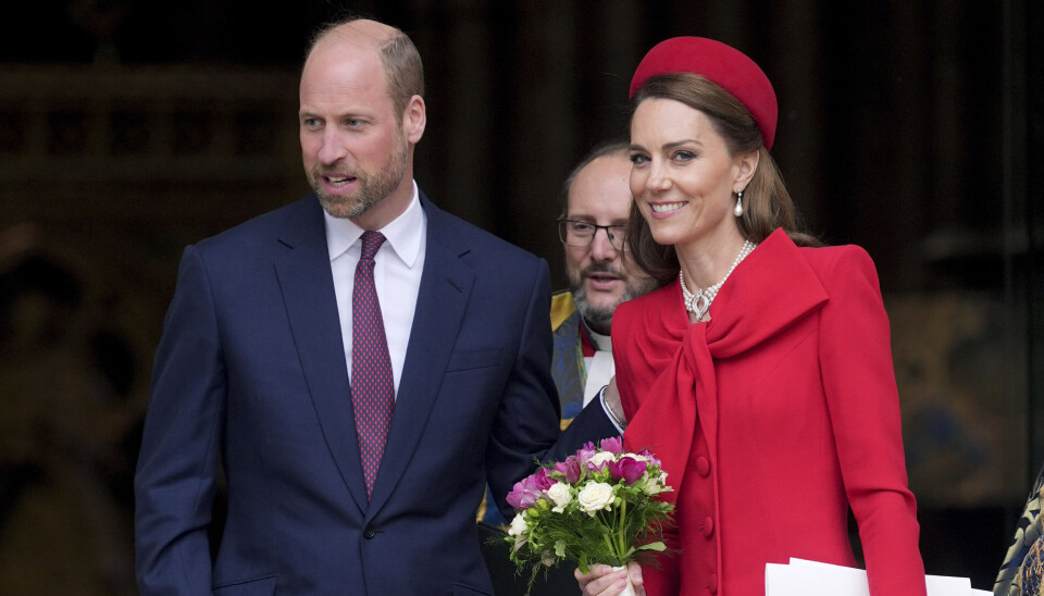 Prins William og prinsesse Kate sammen til gudstjeneste.