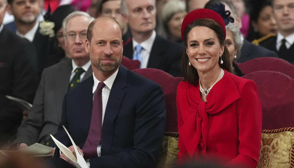 William og Kate i godt humør.