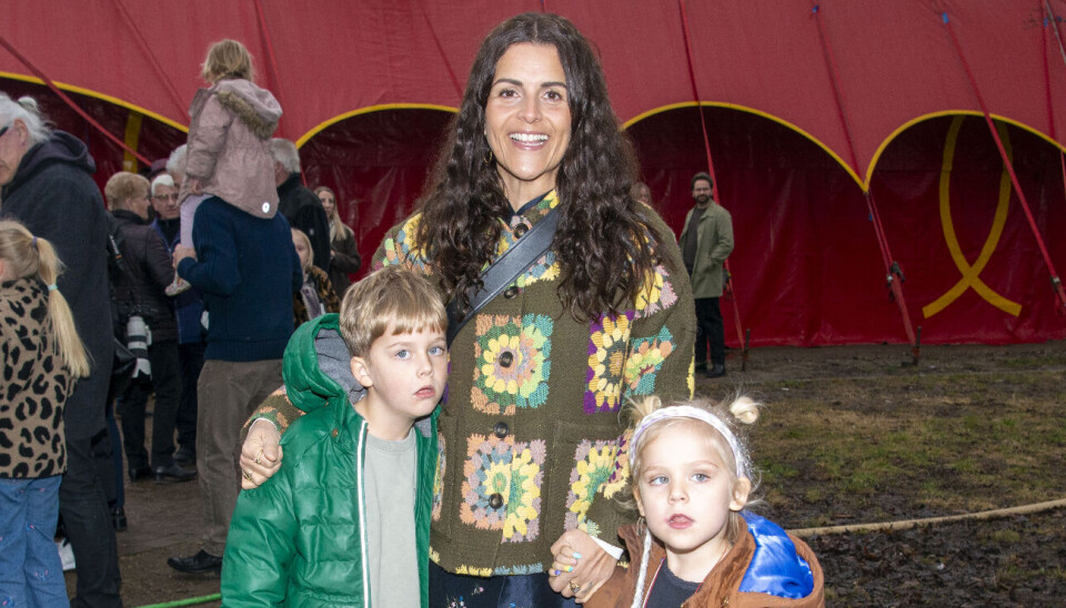 Petra Nagel med sine børn Pelle og Rosa