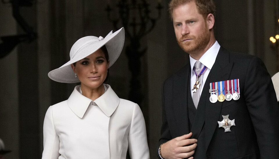 Prins Harry og hans hustru, hertuginde Meghan, flyttede for fem år siden til Californien. Parret har sammen børnene Archie og Lilibet. (Arkivfoto).