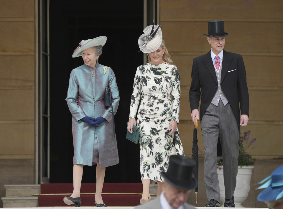 Prinsesse Anne samt hertug Edward og hertuginde Sophie af Edinburgh.