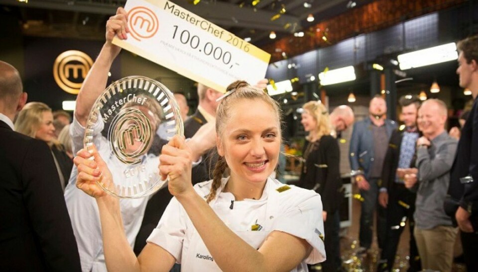 Karoline Trier vandt torsdag aften Masterchef 2016. Foto: TV3.