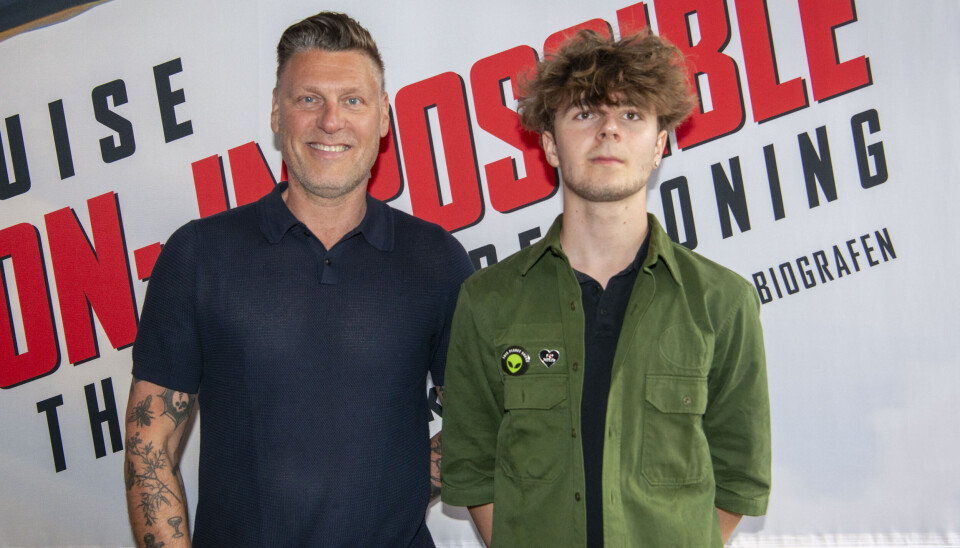 Timm Vladimir til premiere med sønnen Cassius.