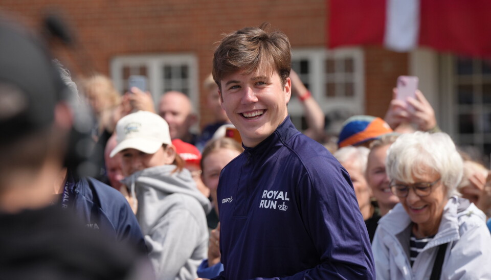 Kronprins Christian deltager lige nu i Royal Run i Viborg.