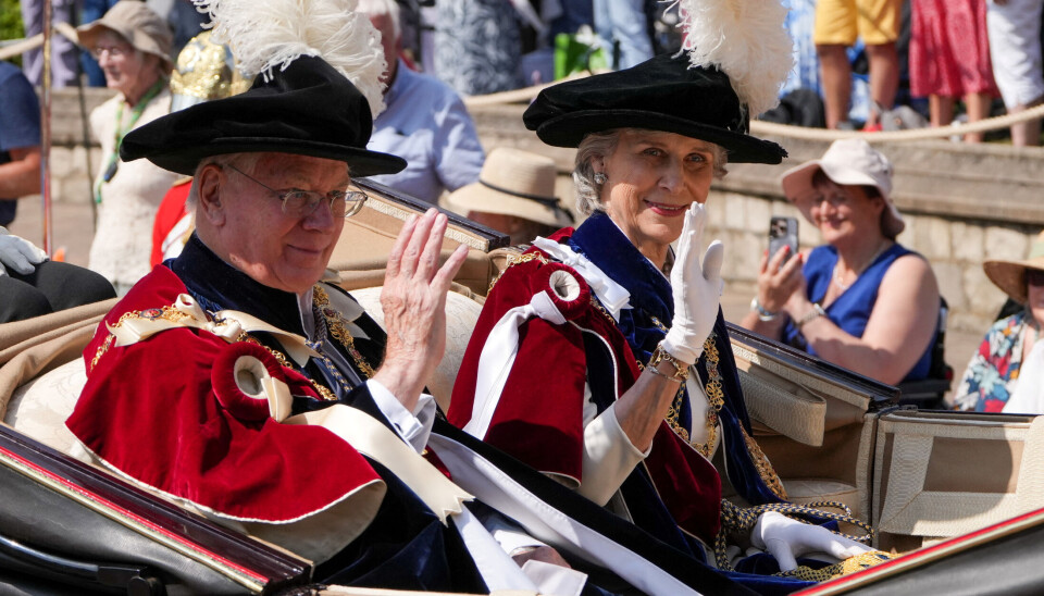 Her ses hertug Richard og hertuginde Birgitte i karet i forbindelse med til Windsor Castle i forbindelse med the Order of the Garter service på Windsor Castle den 16. juni.