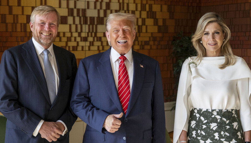 Trump ses her sammen med kong Willem Alexander og dronning Maxima under sit besøg på Huis den Bosch-paldset tidligere i denne uge.