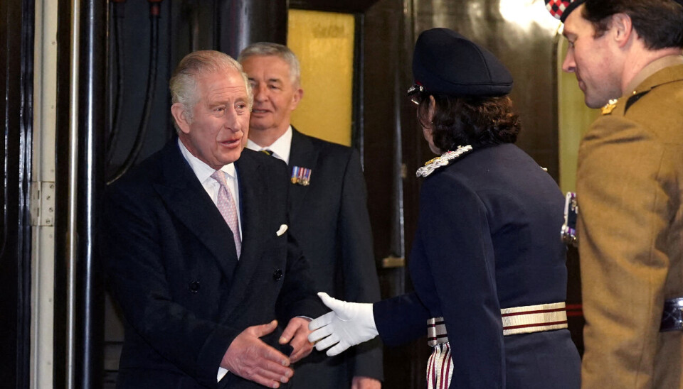 Kong Charles ses her ankomme med The Royal Train til Manchester tilbage i 2023.