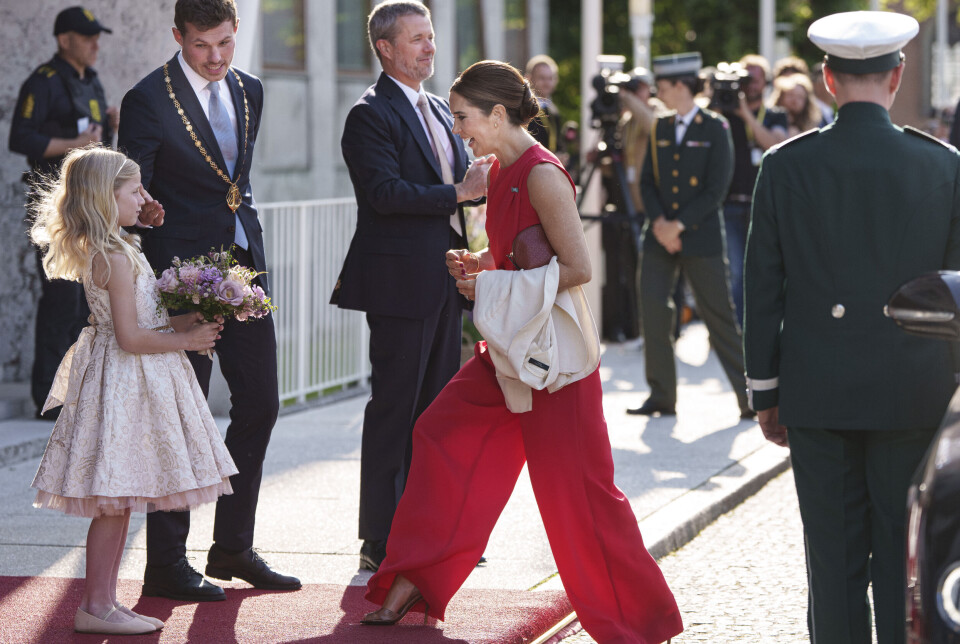 Frederik og Mary ankommer til torsdag aftens arrangement på Aarhus Rådhus.