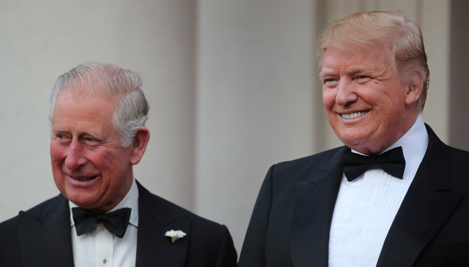 USA's præsident, Donald Trump, og den britiske kong Charles mødtes i 2019, da dronning Elizabeth var monark. (Arkivfoto).