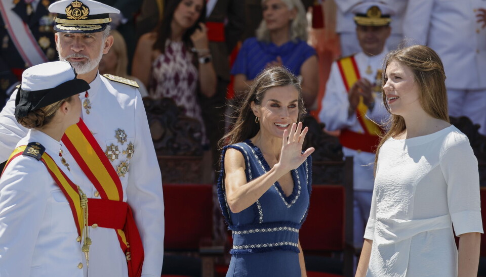 Også dronning Letizia og infante Sofia var på plads ved ceremonien.