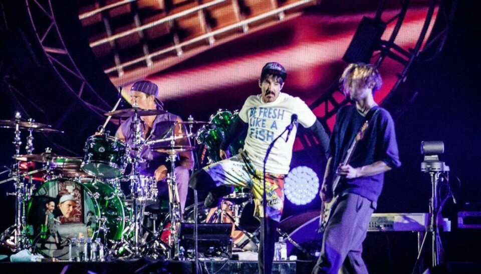 Red Hot Chili Peppers spillede onsdag på Orange Scene på Roskilde Festival 2016. Foto: Lange Per/Polfoto
