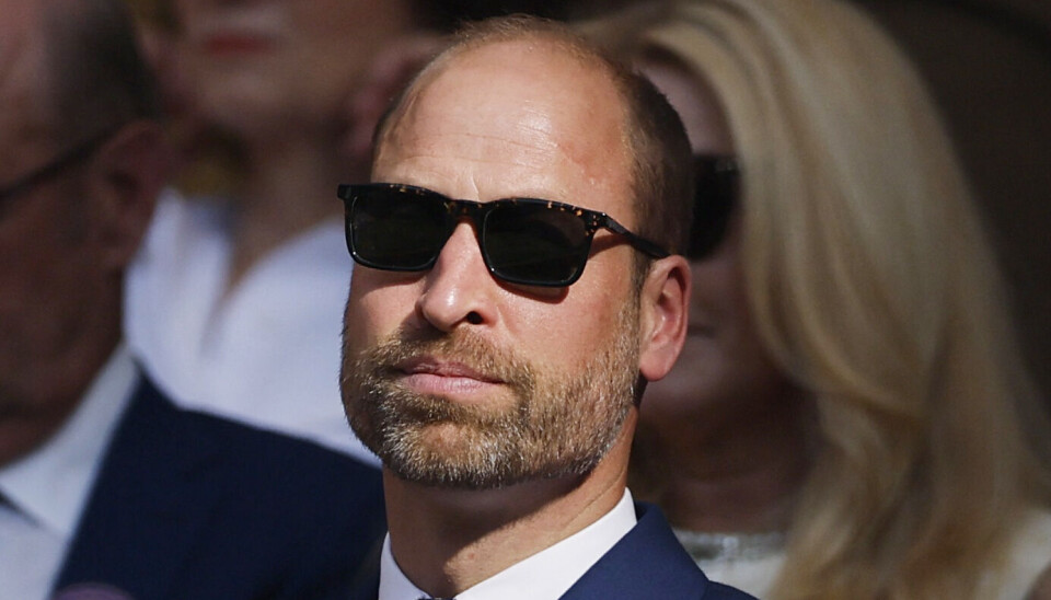 Prins William ses her på lægterne ved herrernes finale ved Wimbledon tennisturneringen den 13. juli mellem spanske Carlos Alcaraz italienske Jannik Sinner.
