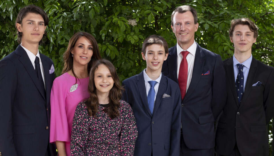 Prins Joachim ses her med hele sin familie i forbindelse med grev Henriks konfirmation i maj 2023.