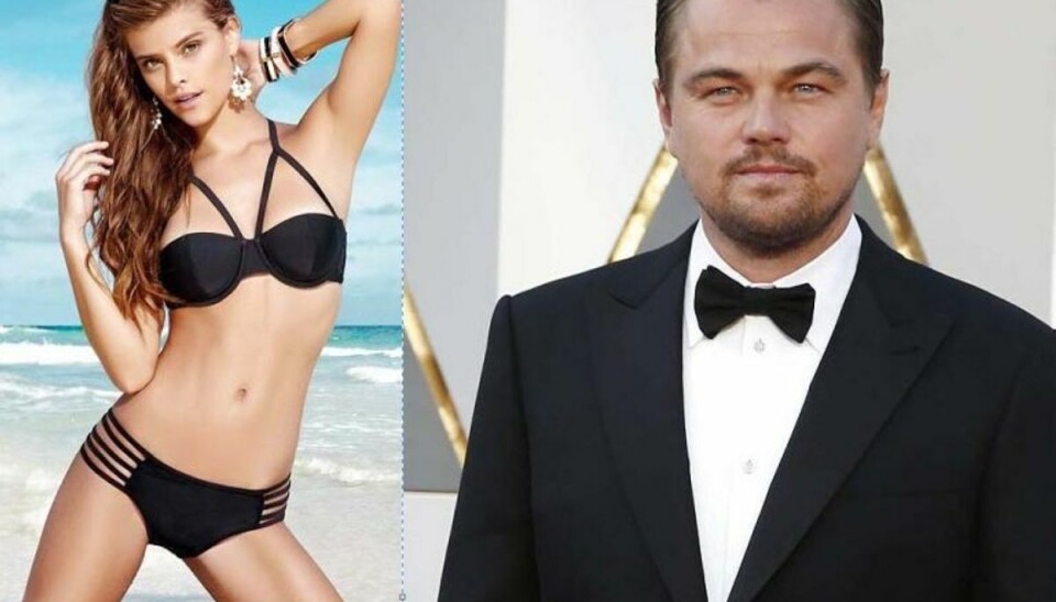 Det lader til, at der er amoriner i luften mellem skuespilleren Leonardo DiCaprio og den danske supermodel Nina Agdal. Foto: Scanpix. Det lader til, at der er amoriner i luften mellem skuespilleren Leonardo DiCaprio og den danske supermodel Nina Agdal. Foto: Scanpix.
