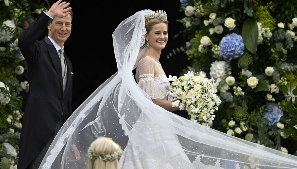 Det lykkelige brudepar, prinsesse Marie Caroline og Leopoldo Maduro Vollmer