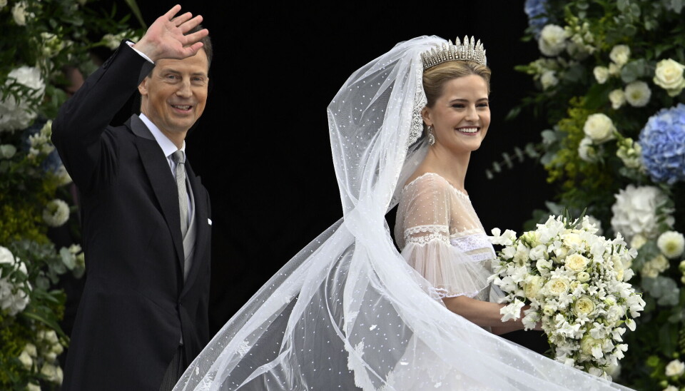 Det nygifte par, prinsesse Marie Caroline og Leopoldo Maduro Vollmer