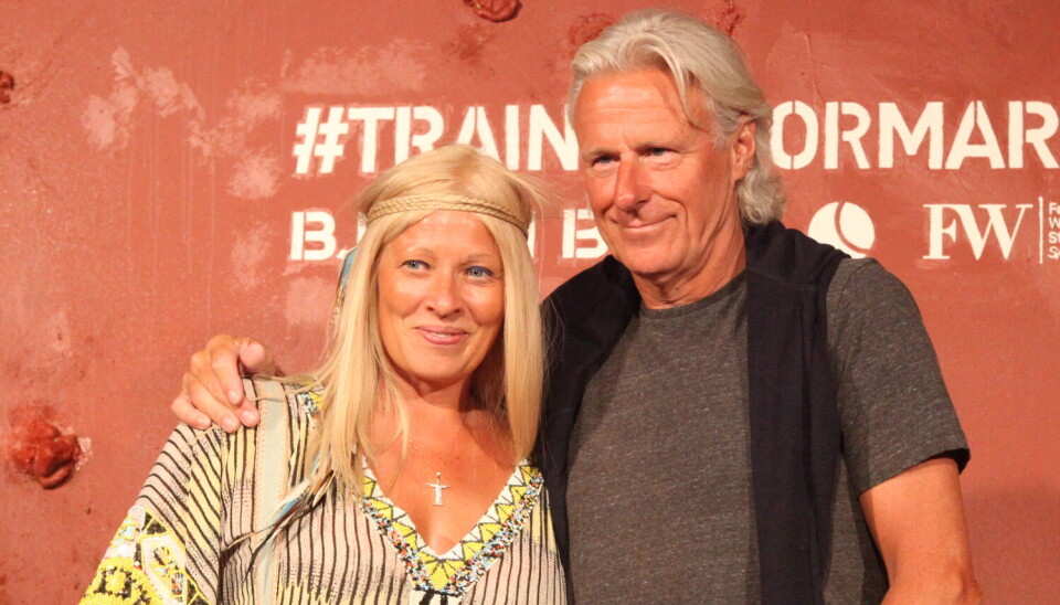 Björn Borg ses her sammen med sin hustru Patricia