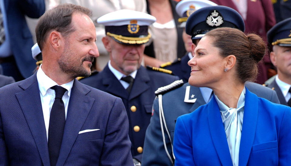 Gensynsglæden var til at få øje på hos kronprinsesse Victoria og kronprins Haakon.