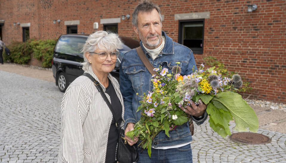 Skuespilleren Allan Olsen med hustruen Charlotte Breum
