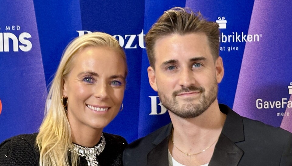 Frederik Haun med tvillingernes mor, Nanna overværede 'Vild med Dans'.