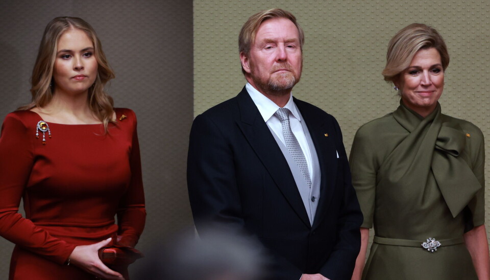 Det hollandske kongepar, kong Willem-Alexander og dronning Maxima samt der ældste datter, 21-årige prinsesse Catharina Amalia
