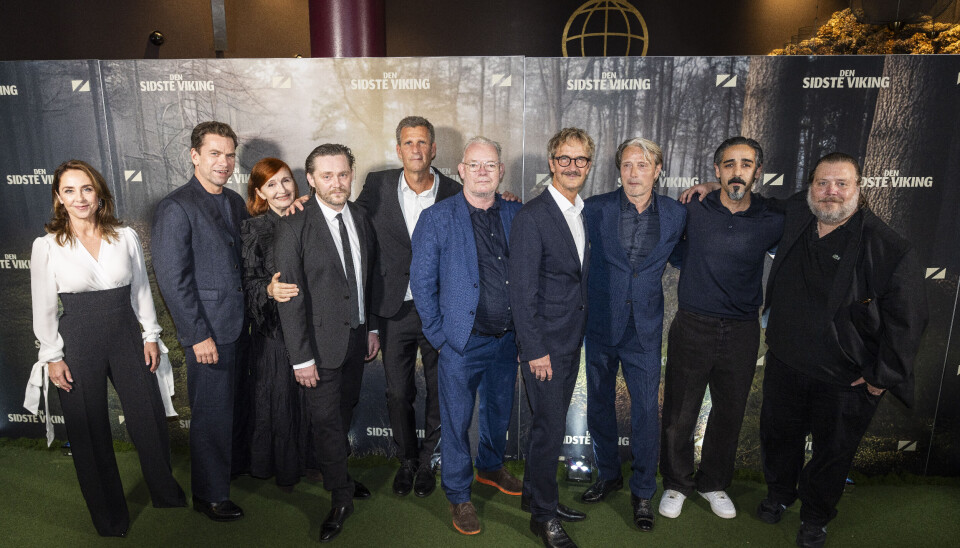 Sofie Gråbøl, Nikolaj Lie Kaas, Bodil Jørgensen, Anders Thomas Jensen, Søren Malling, Lars Brygmann, Mads Mikkelsen, Kardo Razzazi og Nicholas Bro til gallapremieren på Anders Thomas Jensens 'Den sidste viking' i Imperial i København