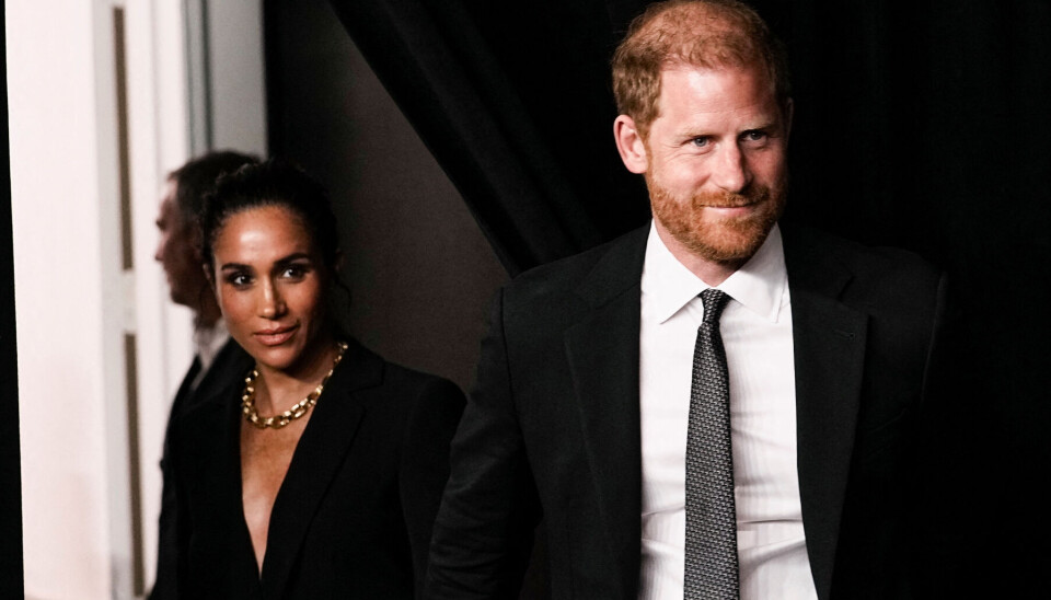 Harry og Meghan ankommer til gallaen, der blev afholdt i Spring Studios i Soho, New York, torsdag aften.