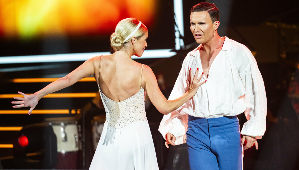 Gustav Salinas deltager for første gang i karrieren i 'Vild med dans'. Han danner par med danseren Karina Frimodt, som her ses i en rumba.