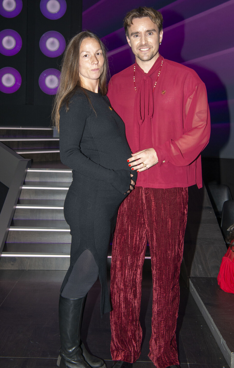 Martin Johannes Larsen med sin højgravide hustru Sara-Lisa