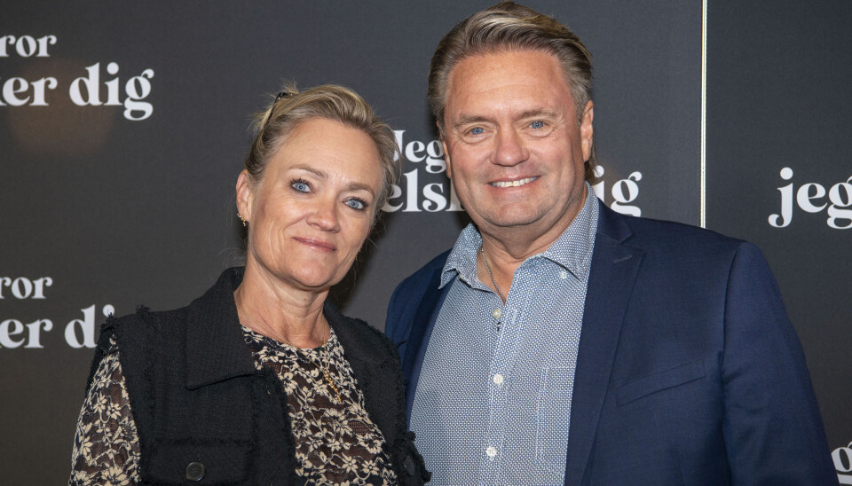 Johnny Hansen og hustruen Gitte til premiere i Imperial