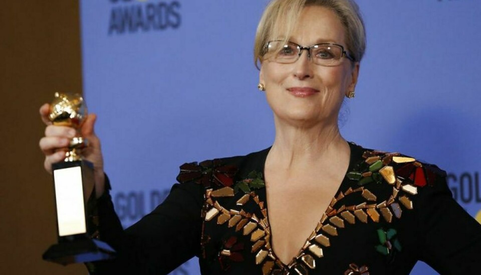 Meryl Streep holdt en kontroversiel tale ved uddelingen af Golden Globe Awards. Foto: Mario Anzuoni/Scanpix.