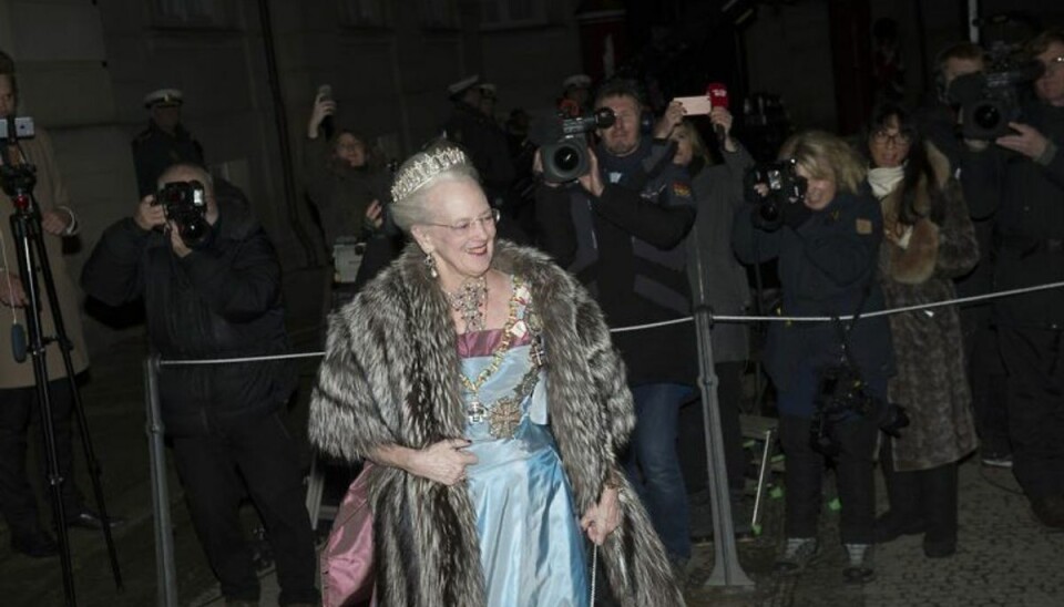 Nytårstaffel på Amalienborg d. 1. januar 2016. H.M Dronning Margrethe. Foto: Ólafur Steinar Gestsson/Scanpix Nytårstaffel på Amalienborg d. 1. januar 2016. H.M Dronning Margrethe. Foto: Ólafur Steinar Gestsson/Scanpix