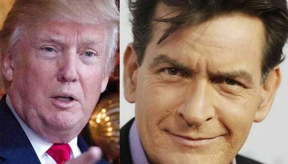 Den amerikanske skuespiller Charlie Sheen vil vinde over Trump ved præsidentvalget i 2020. Foto: FRED PROUSER/JIM WATSON, Scanpix.