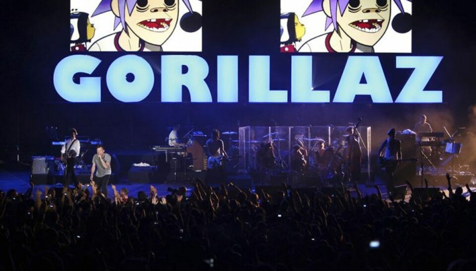 Gorillaz kommer til Danmark i november 2017. Foto: Scanpix (Arkivfoto)