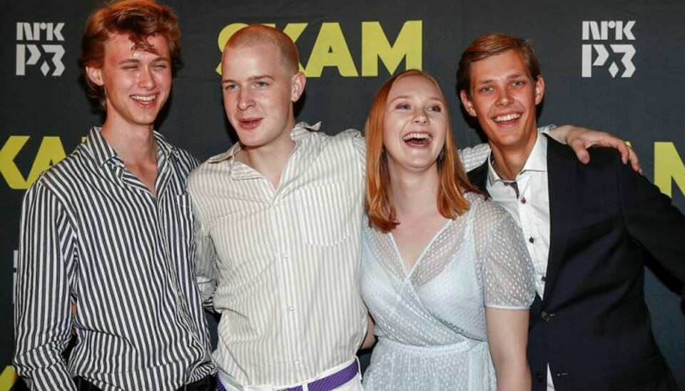 Her ses de populære skuespillere fra den populære norske ungdomsserie “Skam”. Nu skal serien laves i en amerikansk udgave. Foto: Terje Bendiksby/Scanpix (Arkivfoto)