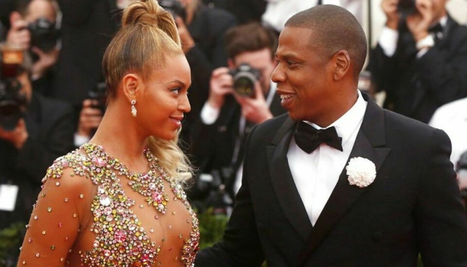 Jay-Z med fruen Beyonce. Foto: Lucas Jackson/Scanpix.