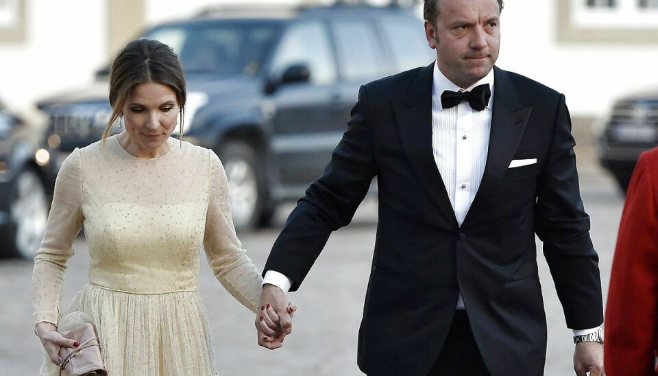 Jeppe Handwerk og hustruen Birgitte hører til blandt kronprinsparrets absolutte inderkreds. Her ankommer de sammen til dronningens fødselsdag.