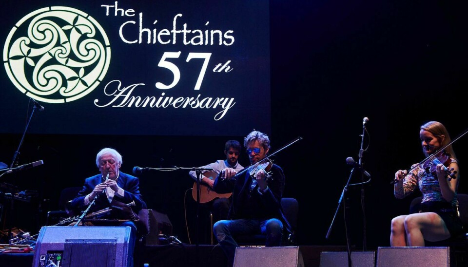 The Chieftains med Paddy Moloney længst til venstre.