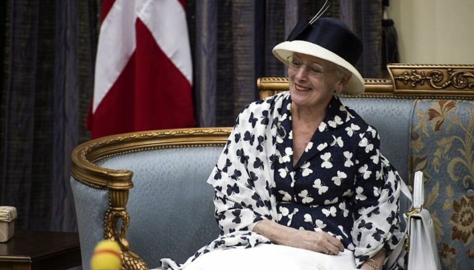 Dronning Magrethe er ankommet til Ghana. Foto: Sarah Christine Nørgaard/Scanpix