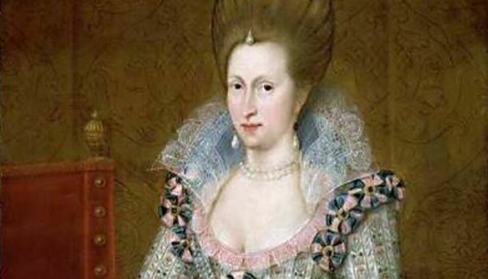 Dansk prinsesse blev dronning i udlandet Prinsesse af Anna af Danmark havde fødselsdag 12. december. Hun døde 2. marts 1619 i en alder af blot 44 år. Foto: John de Critz/Wikipedia (Arkivfoto)
