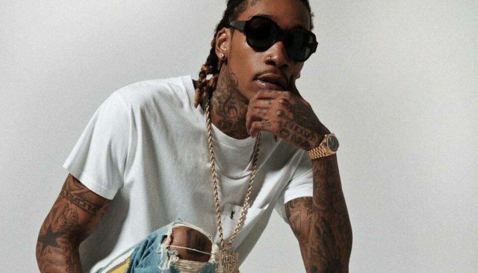 Den amerikanske rapper Wiz Khalifa kommer igen til de danske festivaler, når han til sommer besøger Tinderbox. Pressefoto.