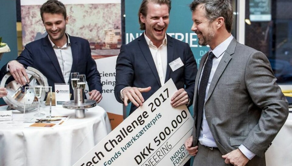 Kronprinsen gav en halv million kroner til innovativ virksomhed
