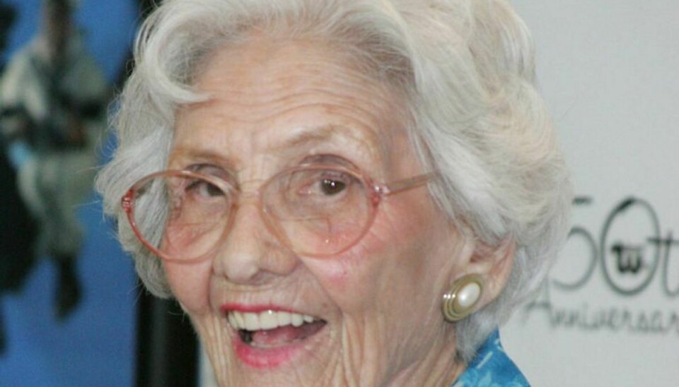 Skuespillerinden Connie Sawyer døde den 21. januar. Hun blev 105 år. Hun er blandt andet kendt fra filmen “Dum og dummere”. Foto: Scanpix (Arkivfoto)