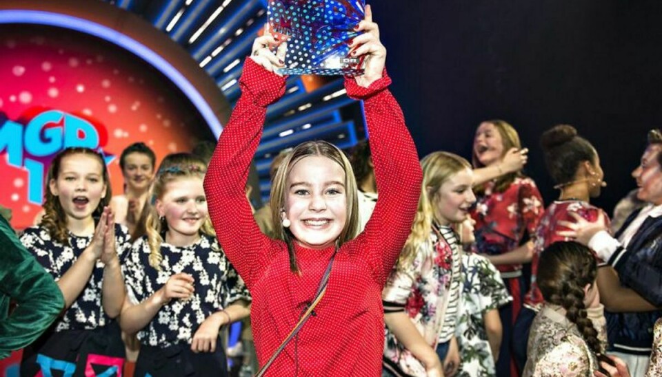 Mille fra Risskov vandt lørdag aften børnenes Melodi Grand Prix, MGP 2018. Foto: Henning Bagger/Scanpix